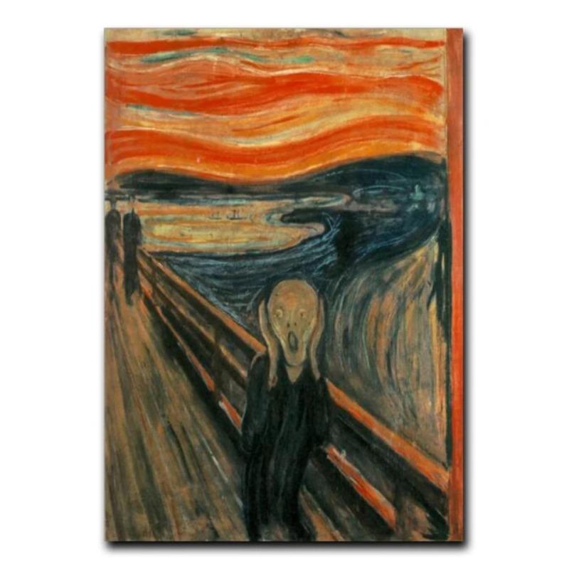 

Эдвард Мунк Крик Знаменитые картины на холсте Абстрактные классические постер и печать «Крик» Настенные художественные картины Домашний декор Cuadros 30X45cm Unframed