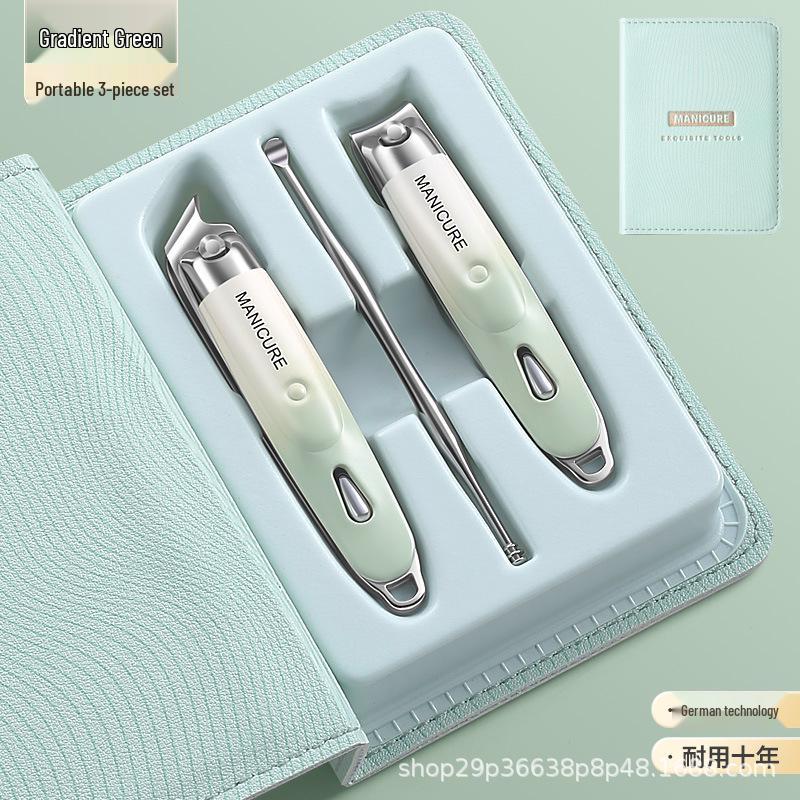 Premium Portable Manicure Set: Nail Clippers, Ear Pick, Dead Skin Remover In Gift Box