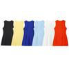 European & American Style Women's Sleeveless Fluffy Dress - Solid Color, Round Neck, Short Length (2025)