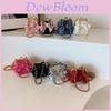 Stylish Princess One Shoulder Bag For Kids Chic Quilted Solid Color With Bow Design