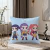 1Pc Chibi Cartoon Trio Fanart Pillow Cover, Polyester 2D Double-Sided Print, Fan Gift Cushion Case For Bedroom Sofa