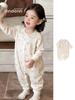 Korean Style Newborn Pure Cotton Autumn Lace Collar Long Sleeve Bodysuit