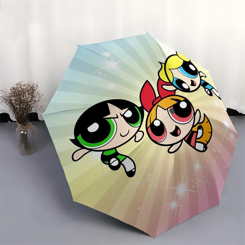 1pc Powerpuff Girls, Friendship Themed High-quality Umbrella,Automatic Opening and Closing Umbrella,Multi-functional Umbrella G0811205