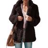 Warm Plush Long Sleeve Cardigan Jacket Women Autumn Winter Open Front Coat