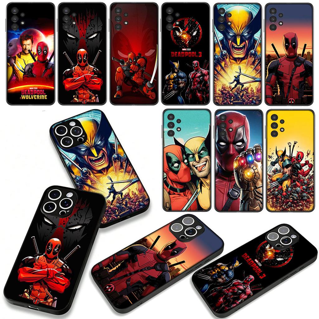 Deadpool Marvel Wolverine Phone Cover Case for Apple iPhone 16 15 14 Plus 13 12 Mini 17 Pro Max + 16E Air 16+ ProMax Casing