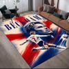 Becks Flannel Printed Carpet, Home Sofa Decoration for Living Room & Bedroom, Non‑Slip Play Flannel Floor Mat for Game Room