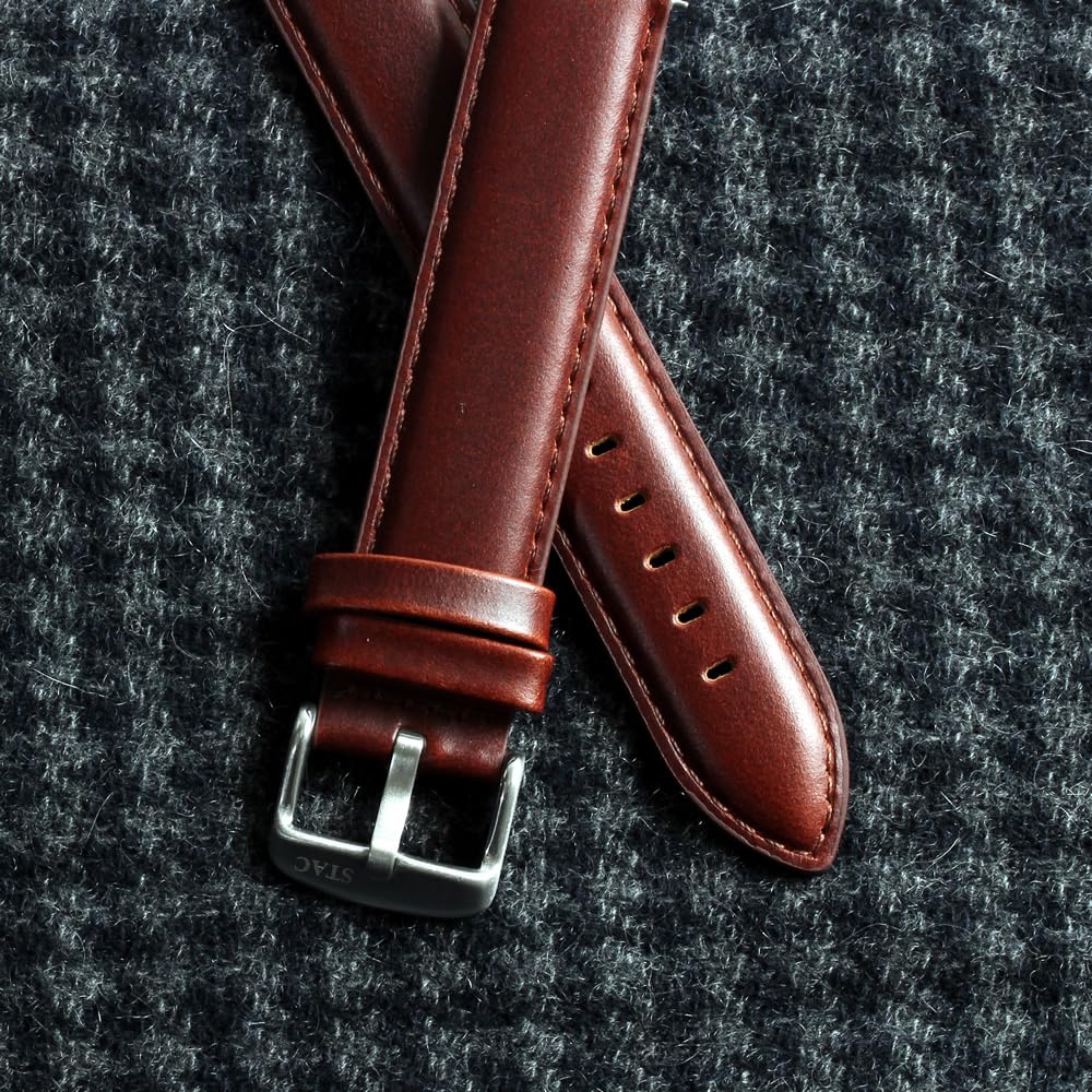 The STAC Made in Japan Domestic Watch 36mm Classic Retro Unisex Blue Green Brown Leather [The Stack] Men's Women's ST-AR002