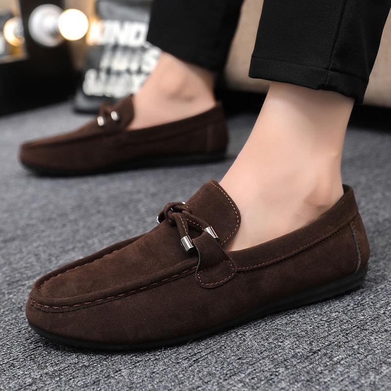 

Fashion Slip-on Brown Soft British Style Man Casual Shoe Cowhide Classic Original Pu New In Footwear Offer Elegant Leather Shoes for Men 44