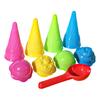 1 Set Eiscreme-Rollenspiel-Set für Kinder, Kunststoff-Spielzeug-Hörnchen und -Löffel, Rollenspiel-Küchenzubehör, Pädagogisches Geschenk für Jungen und Mädchen