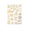 Rose Water Transfer Gold Stamping Tattoo Stickers Fake Waterproof Temporary Tattoo Instant Gold Body Art Sticker Women/Lady/Girl