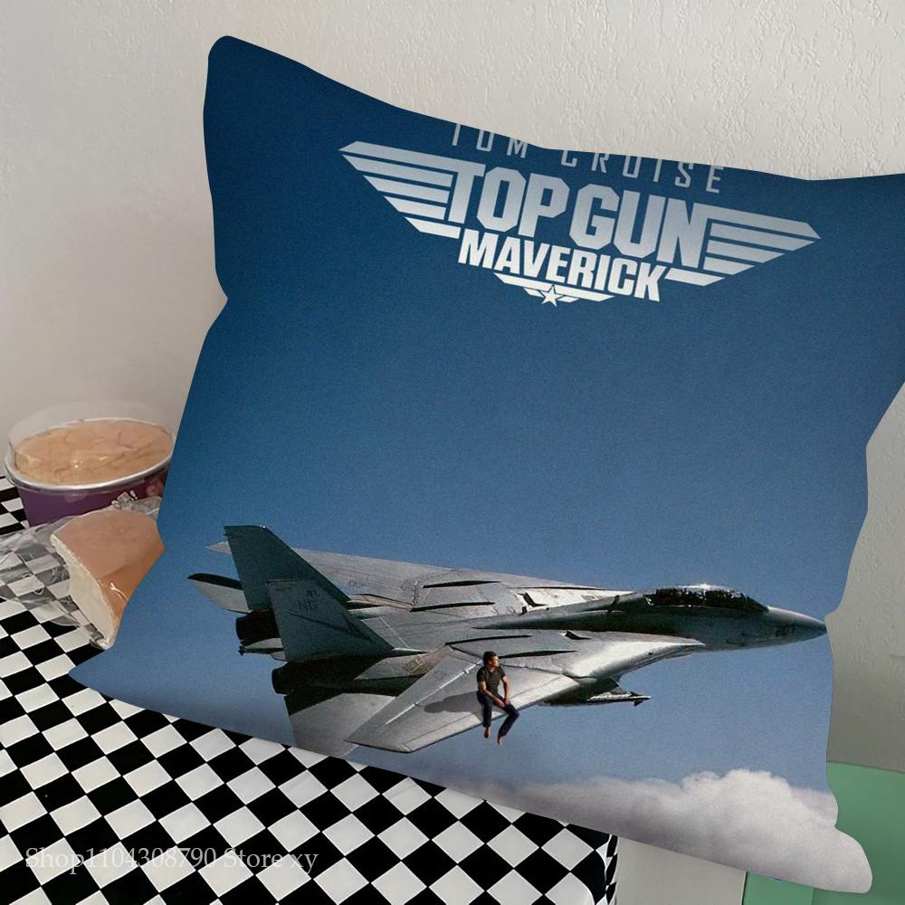 Top Gun Maverick Moive Pillow Case Square Pillow Bedroom Sofa Leisure Comfort Cushion Car Living Room Home Decoration 16x16Inch