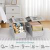 1pc Large Capacity Foldable Fabric Hat Box, Dual Handles & Clear Viewing Window, Portable Organizer for Baseball Caps, Underwear, Bras, Towels