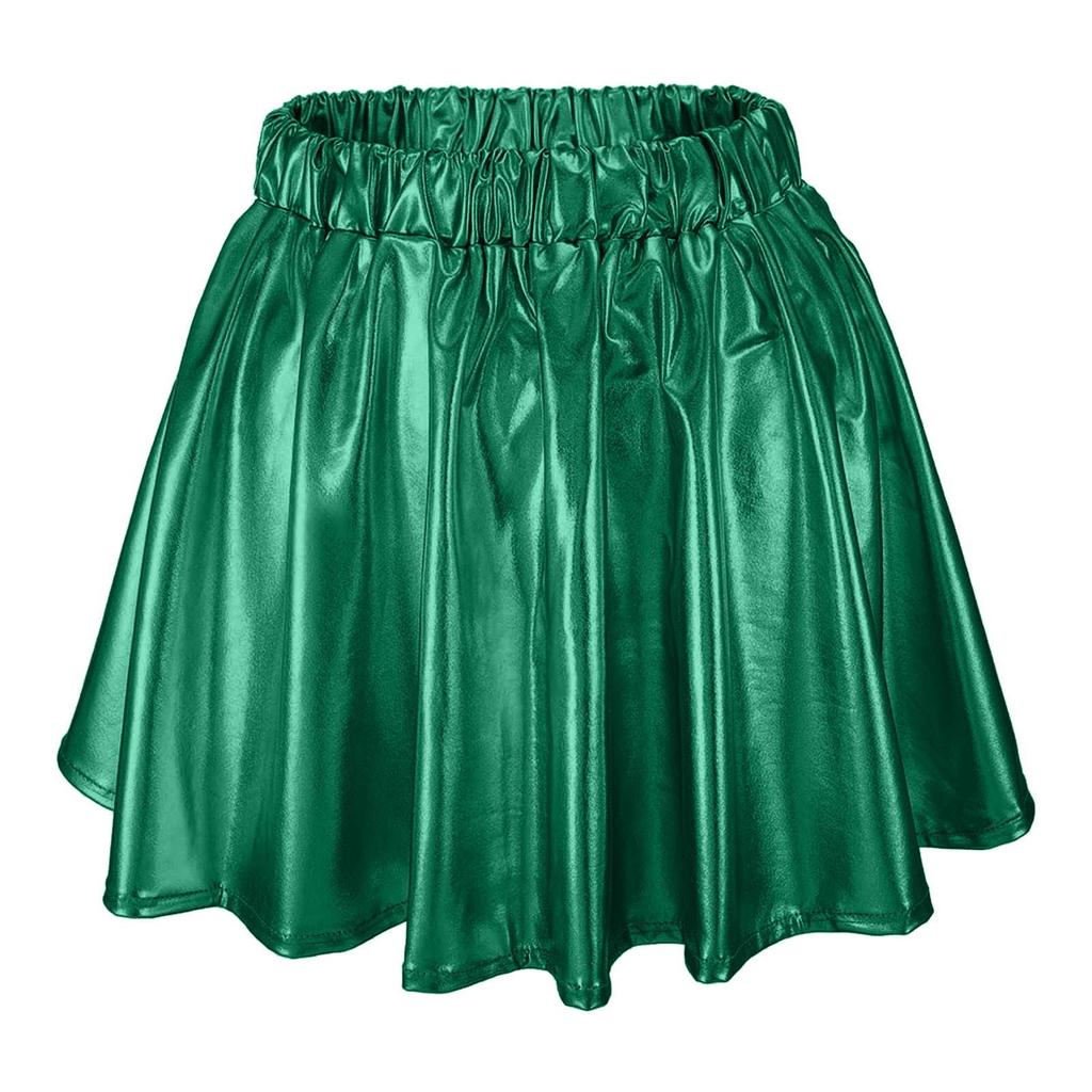 Women's Large Swing Skirt Stage Performance Costume Elastic Waist Pleated Skirt