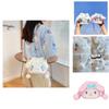 Kuromi Melody Cinnamoroll Cute Plush Drawstring Tote Bag For Girls