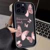 Creative pink butterfly for Apple 17 mobile phone case iphone16promax15pro/14/13/
