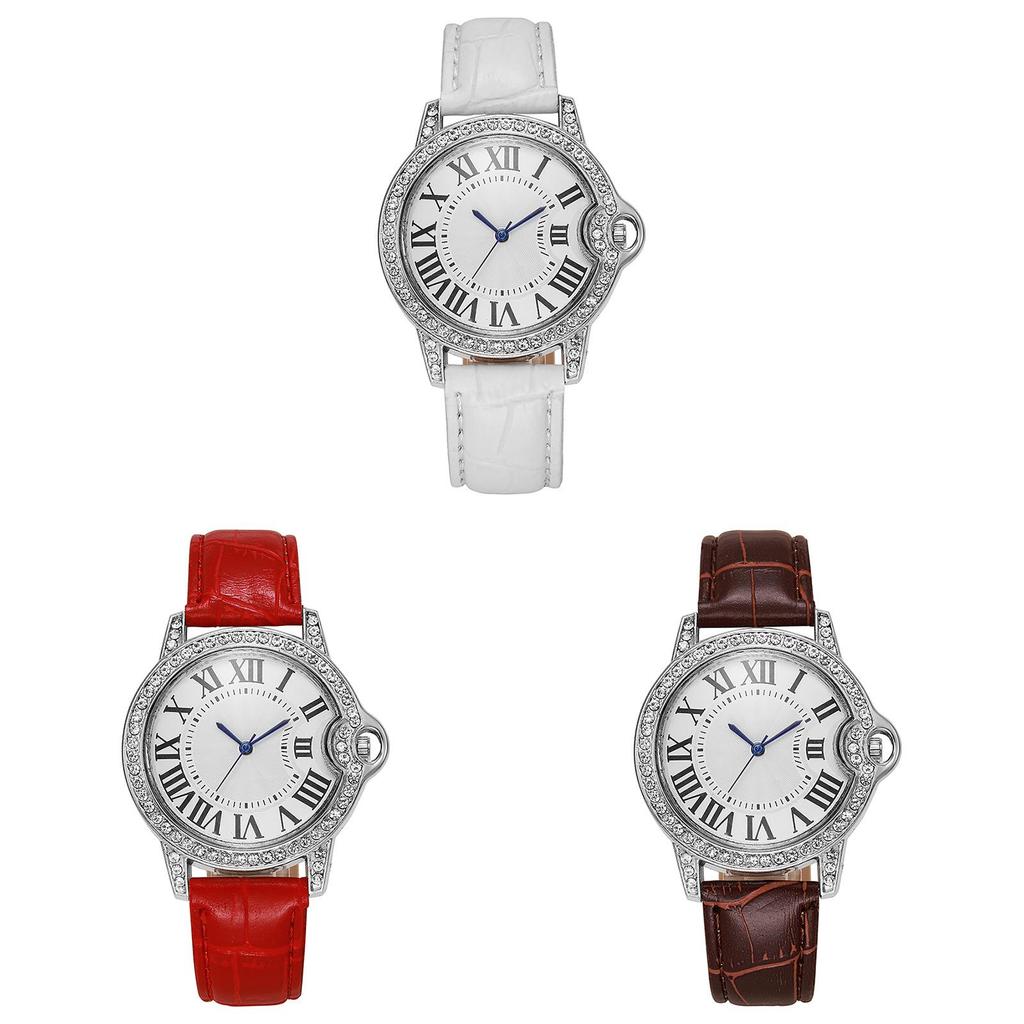 Fashion Lady Quartz Watch With Leather Strap For Casual Wear