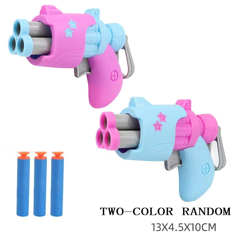New toy gun Boy toy mini gunner soft bullet can be down three bullets indoor 3-6 year old children toy gun