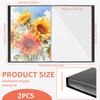 2 Pcs Art Portfolio Presentation Folder A3 Display Book Folder 40 Pocket with Clear Plastic Sleeve A3 Display Book for Painting