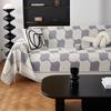 Glasmuster Chenille Sofa Handtuch Ist Weich und Bequem, Geeignet für Alle Jahreszeiten, Schachbrettmuster, Moderne Schlichte All-inclusive Hülle