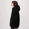 Oversized Hooded Half-Zip Sweatshirt Men Women Thick Fleece-Lined Casual Long Sleeve Pullover