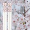 3 Pair Amber Sakura Chopsticks Antibacterial Anti-slip High Temperature Resistant Reusable for Sushi Food Chopsticks Tableware