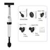 Toilet Plunger Air Pressure Drain Opener Adjustable Gauge 3/5 Attachments For Clogged Toilet Sink Shower