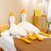 Plush Big Toy White Goose Childrens Pillow Floor Push Doll Valentines Day Gift Doll