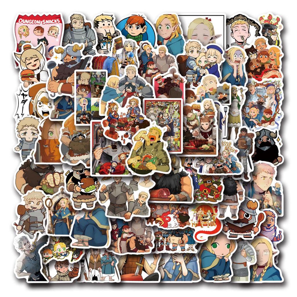 50 Anime Dungeon Graffiti Stickers for Suitcases, Notebooks, Phone Cases, and Journals