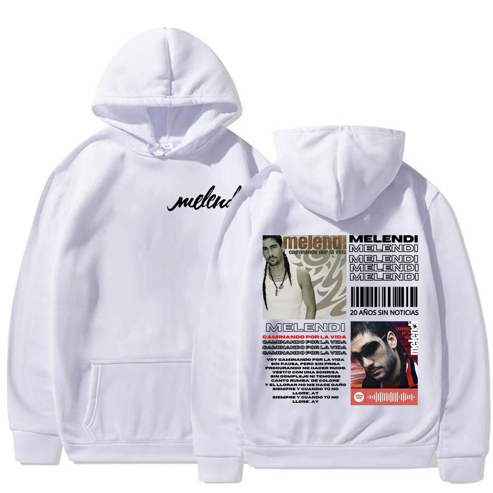 Rapper Melendi Caminando Por La Vida 2025 Tour Sweatshirts Men Women Oversized Hip Hop Fashion Hoodie Casual High Street Hoodies