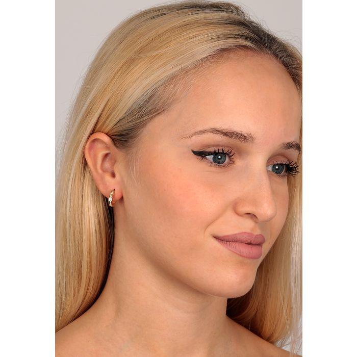 Boucles d'oreilles en acier et cristal - SAUP05