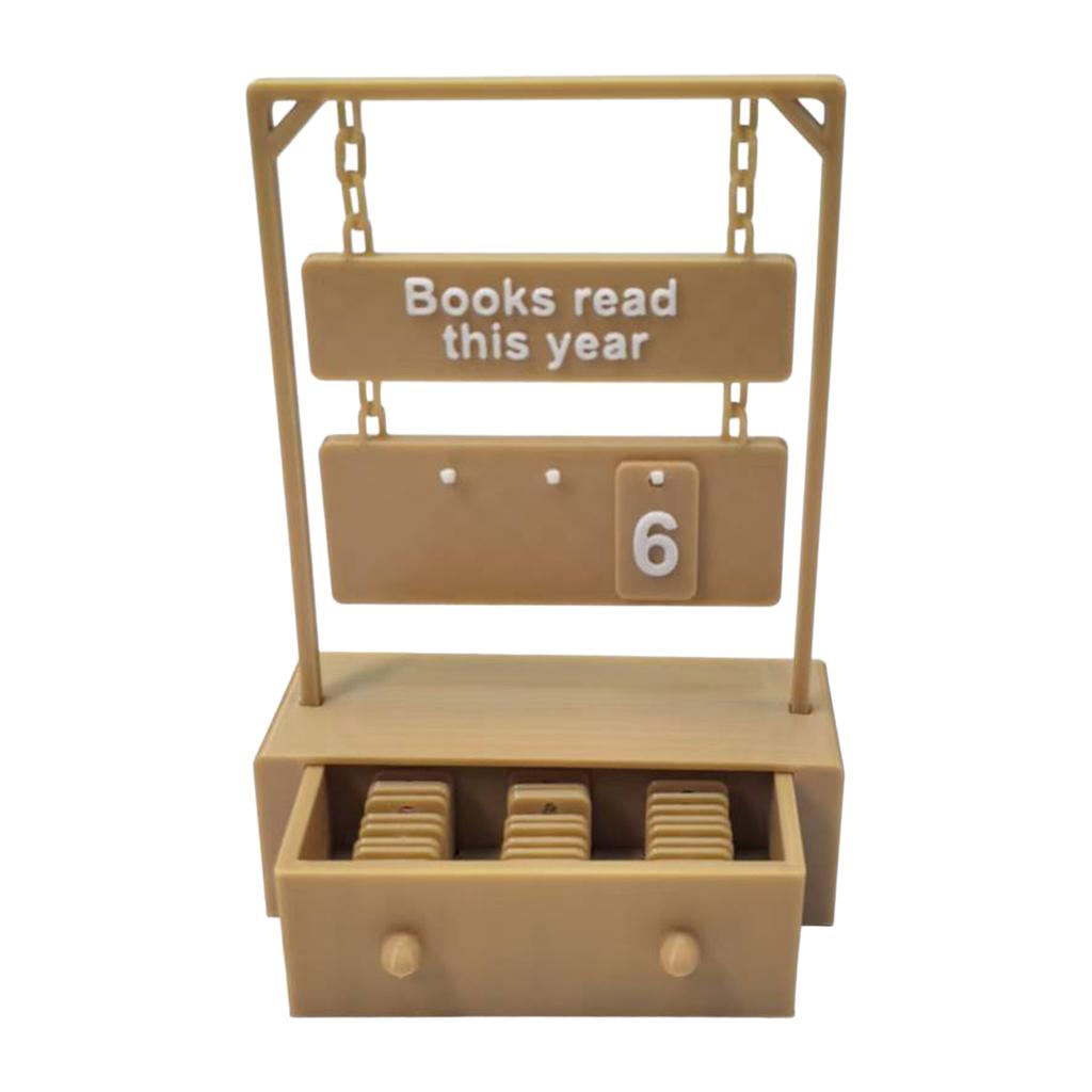 Hanging Book Counter with 30 Number Tags Counting Tool for Shelf Storage Organization Compact Size for Home Office Library Use