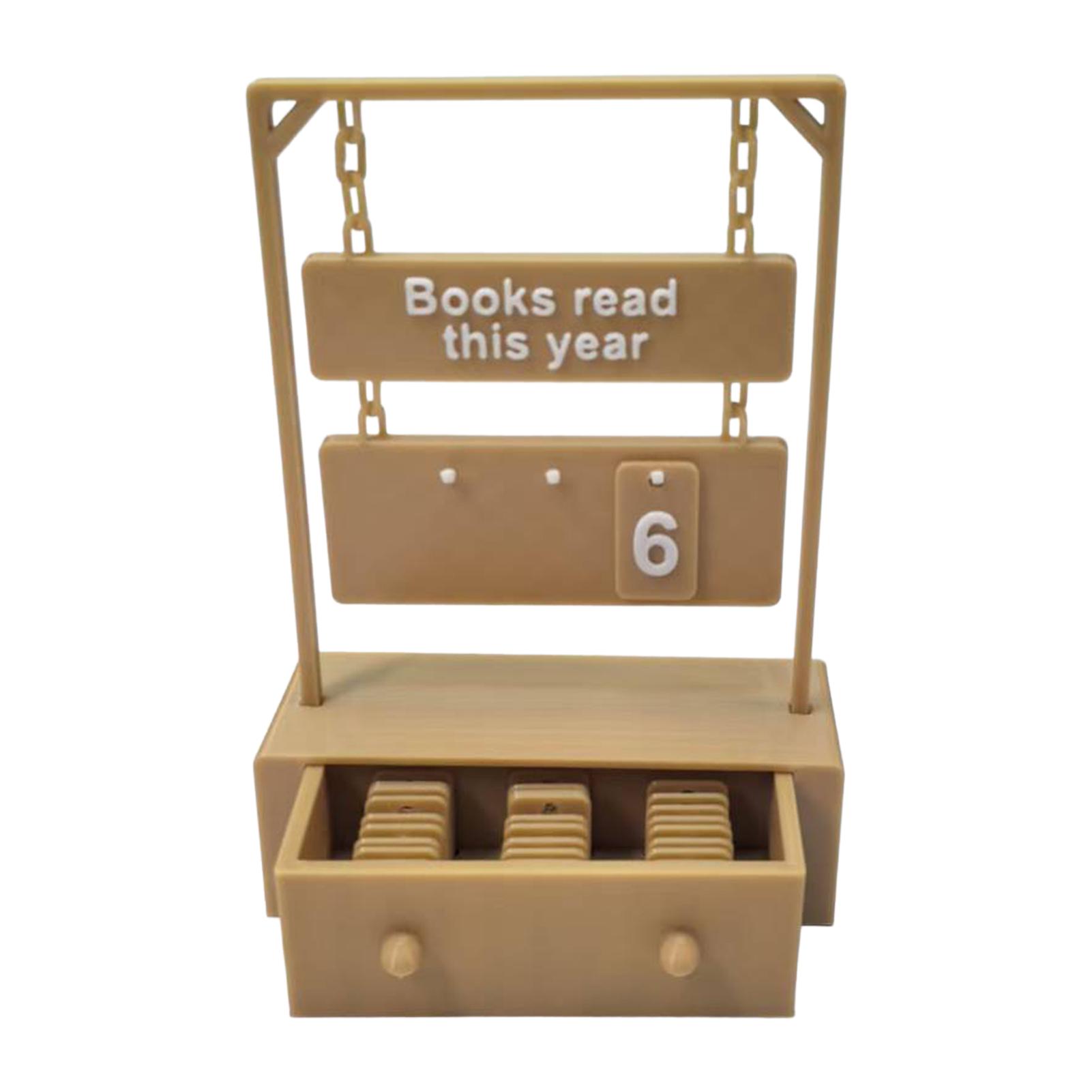 

Hanging Book Counter with 30 Number Tags Counting Tool for Shelf Storage Organization Compact Size for Home Office Library Use коричневый