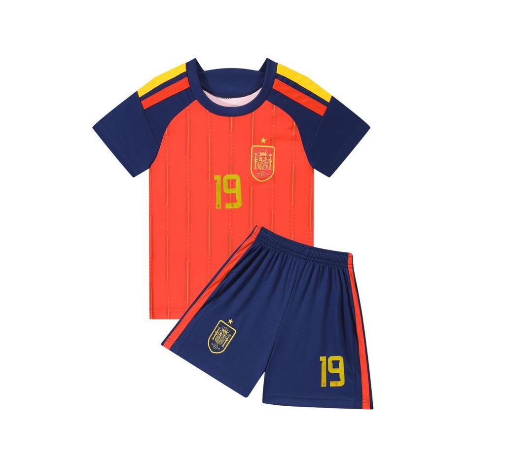 Zestaw koszulek piłkarskich reprezentacji Hiszpanii: Dzieci i dorośli (Rozmiar 14-3XL)