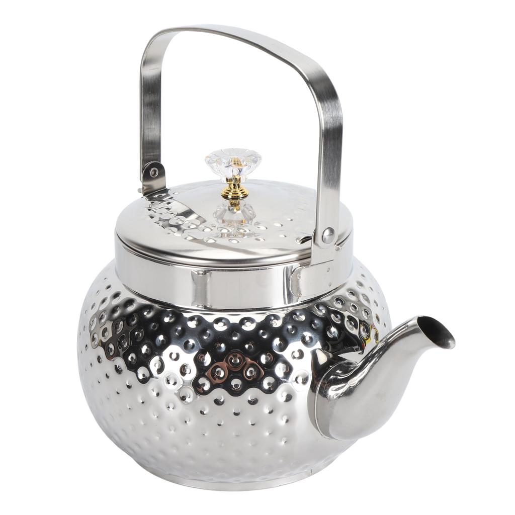 Stainless Steel Teapot with Removable Filter Metal Tea Kettle Coffee Table Serving Pot for Home Hotel Restaurant