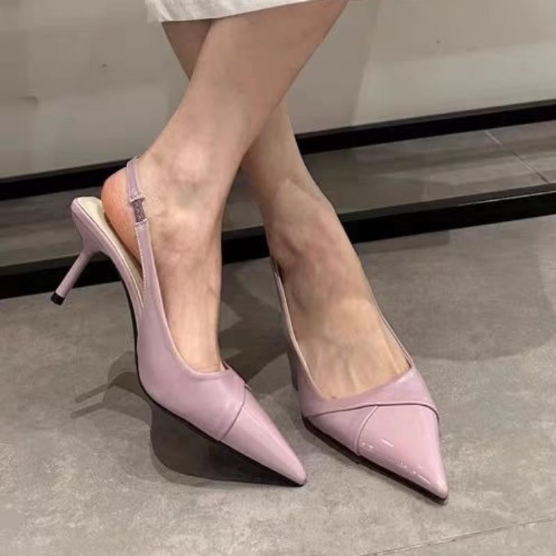 Woman Pointed Toe Sandals 2025 Summer Solid Color High Heels Elegant Shoes Sexy Stilettos Comfortable Women’s Sandals Size 35-42