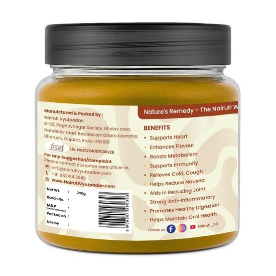 Nairuti Vyutpadan Ing Makhir Ginger Powder 200g | Ayurvedic Sonth | GI Tagged Meghalaya Ginger | Natural Adrak Powder for Immunity & Digestion