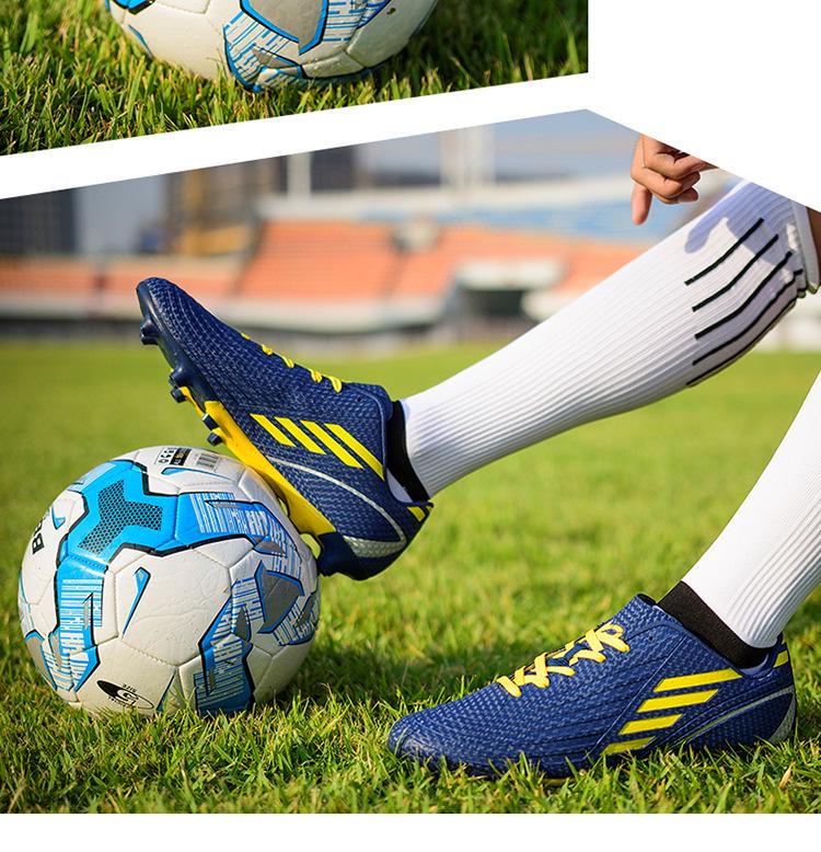 Youth & Adult Long Studs Football Shoes - Wear-Resistant Turf Sneakers for Outdoor Sports
