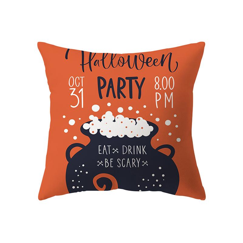 Pumpkin Halloween Theme Pillow Cover Sofa Cushion  Holiday Gift Party Decoration Home Decor