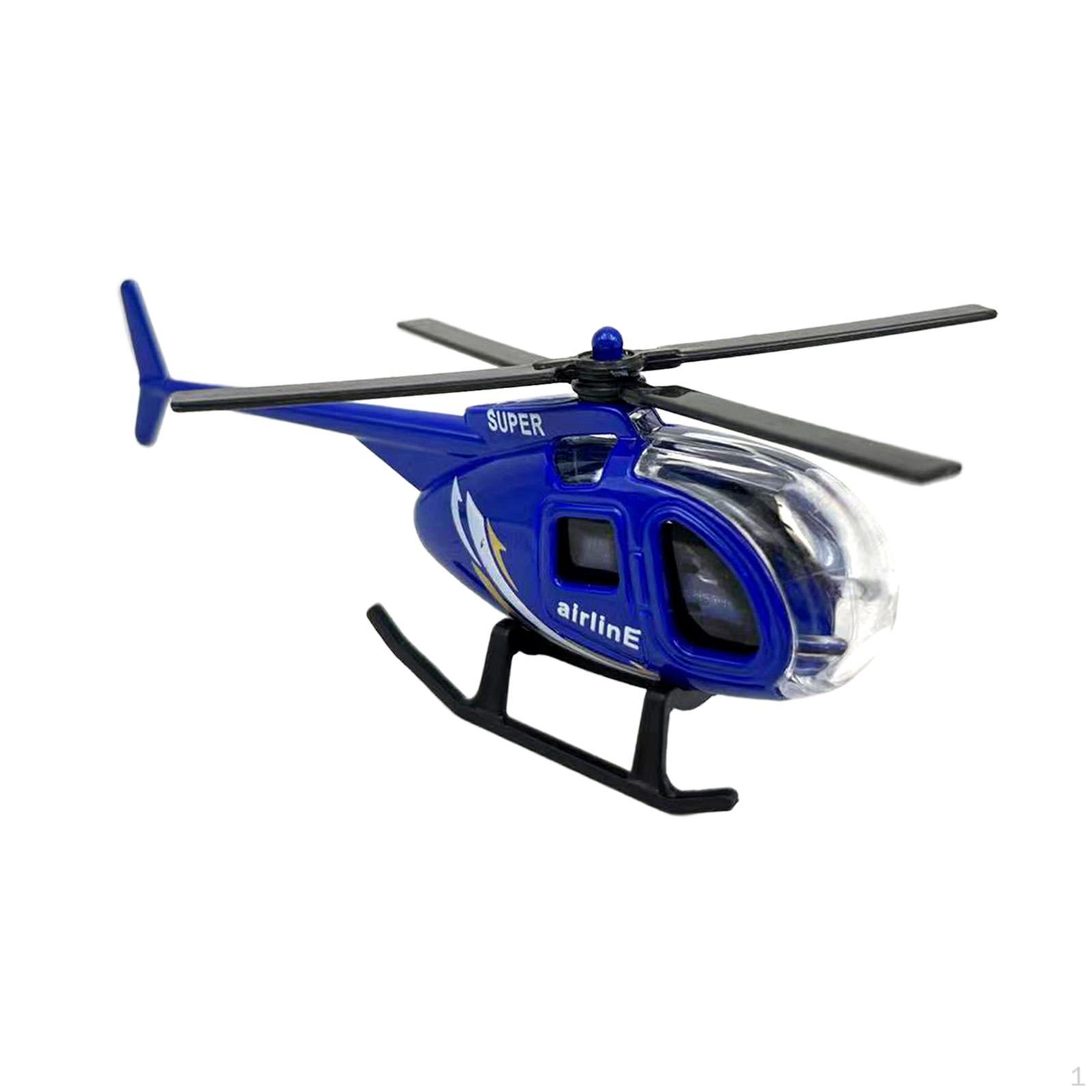 

1/64 Diecast Alloy Helicopter Collection Aircraft Airplane Toys Kids Play Vehicles blue