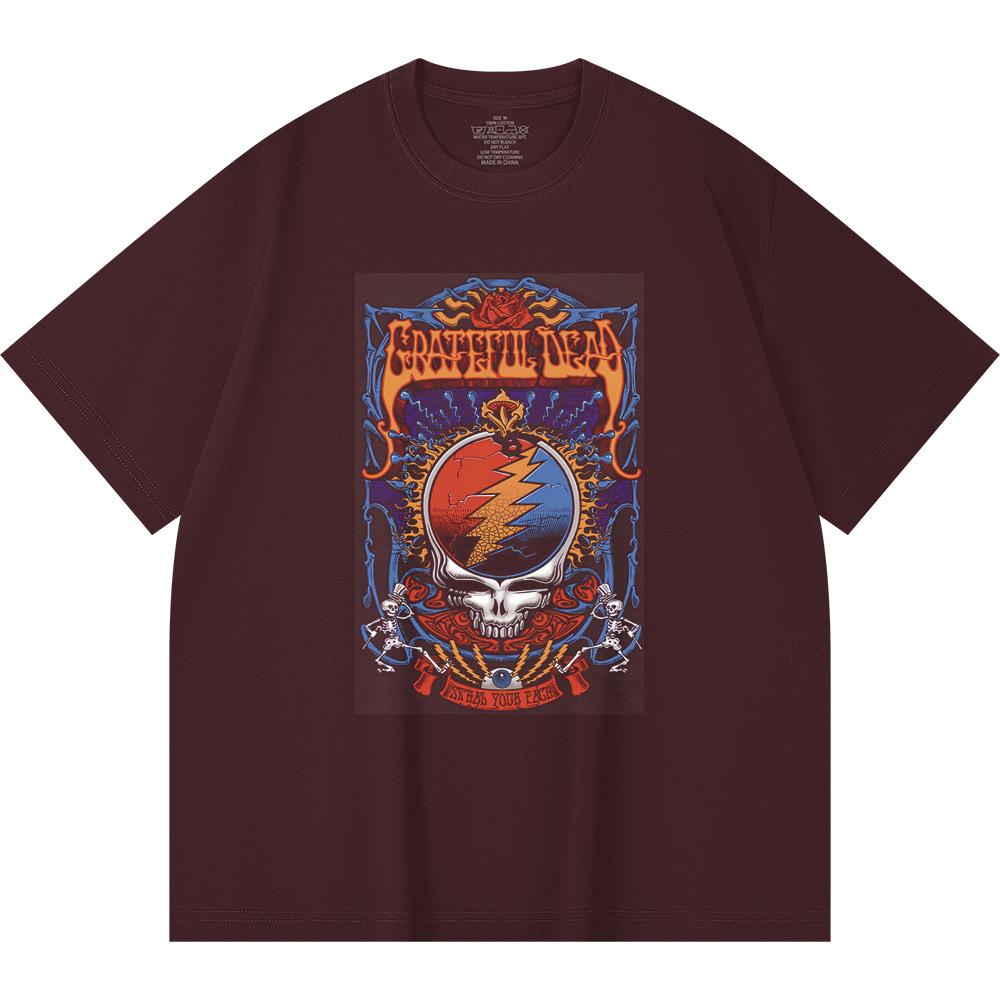 230 Gsm 100% Cotton Heavy Metal T-Shirt  Rock Band Popular Music Print Unisex Heavy Cotton T Shirt