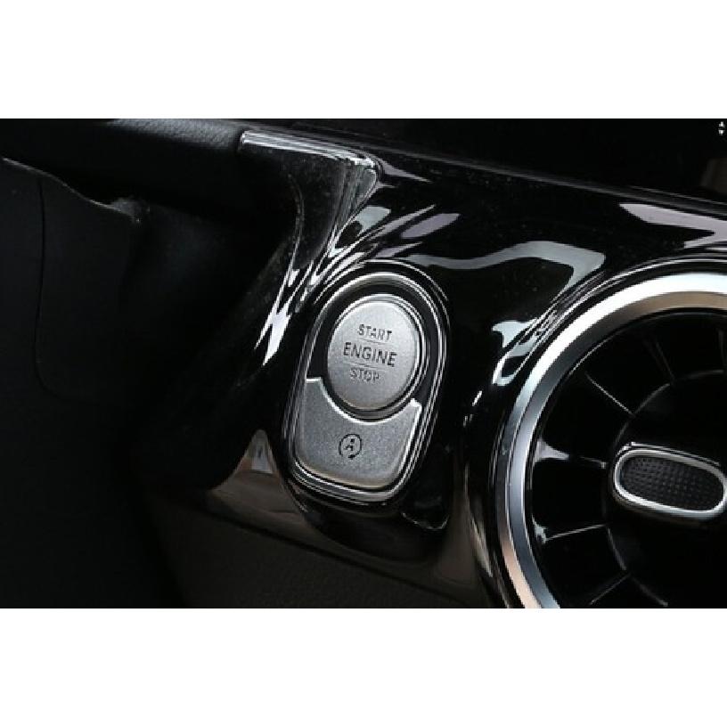 Cover Trim Inner One-Click Startup Button For Benz GLA Silver Aluminum -
