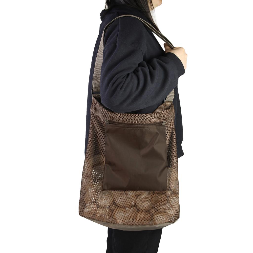 846403 Outdoor Mushroom Hunting Mesh Bag Fruit Picking Bag Harvest Bag, 45x42cm (No FDA)
