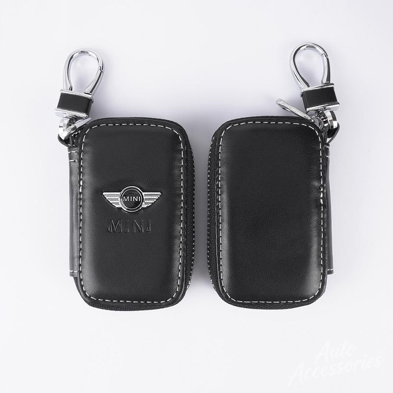 Car Key Case Leather Keychain Storage Bag Pendant For BMW MINI M Sport 1 3 5 7 Series X1 X2 X3 X4 X5 X6 X7 Keyring Accessories FN5