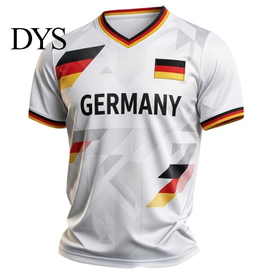 Camiseta de Animación de Fútbol 2026 para Hombre Alemania, Camiseta para Aficionados, Camiseta de Aficionado con Cuello en V Bandera Alemana, Camiseta Elegante con Símbolo para Camiseta Nacional de Fútbol