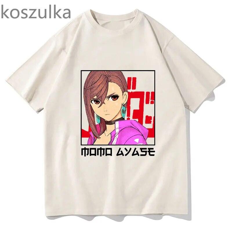 Dandadan Ayase Momo T-shirt DONNA Fantasy Kawaii/Carina T-shirt prevalenti 100% cotone T-shirt estive casual a maniche corte Cartone animato