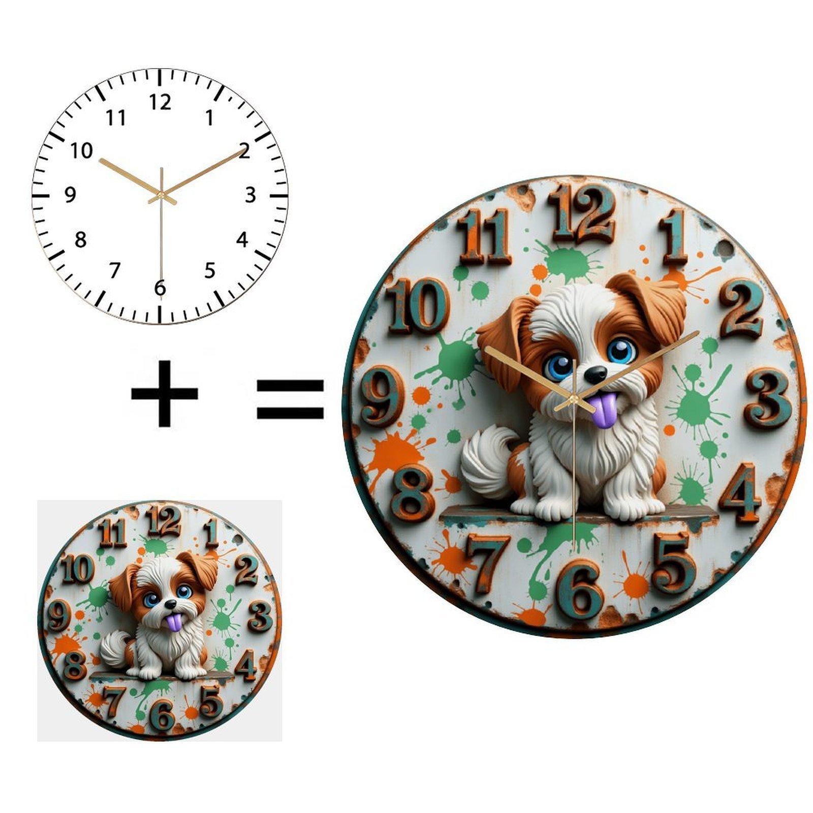 30x30cm Glass Wall Clock for a Globetrotter with Custom Airplane (White,12 in(30.48cm))