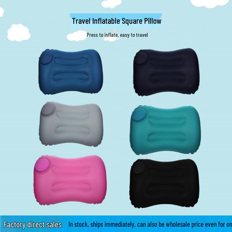 Jin Mao U-Shaped Inflatable Travel Neck Pillow with TPU & Milk Silk