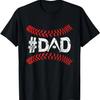 #1 Dad T Shirt Number One Daddy Gift from Son Baseball T-Shirt
