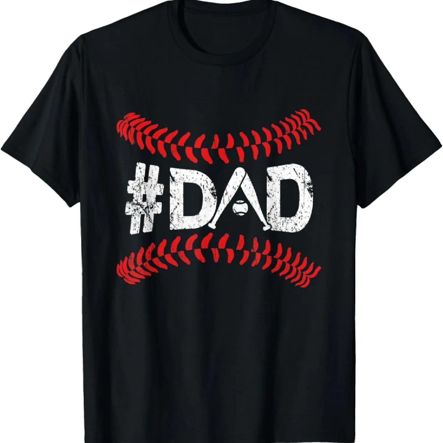 

#1 Dad T Shirt Number One Daddy Gift from Son Baseball T-Shirt XXXXXL чорний