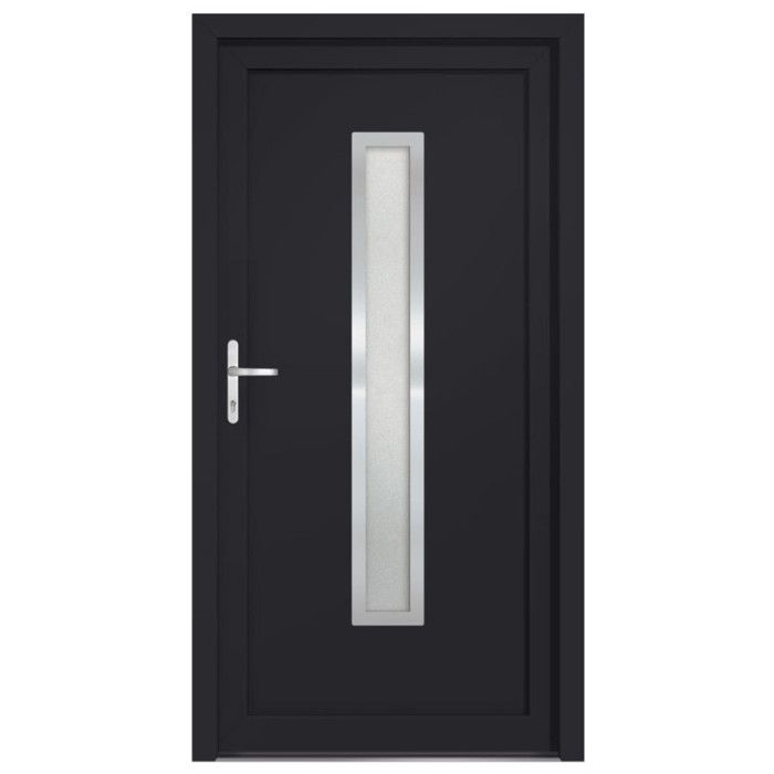 VidaXL Porte d'entrée anthracite 98x190 cm PVC 3187898